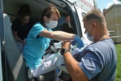  Вертолет санитарной авиации доставил из Чебоксар в Пензу для операции маленьких пациентов