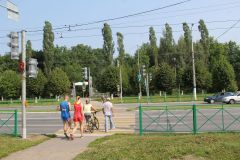 Теперь переход к Ельниковской роще оборудован светофором. Фото Максима БОБРОВАБезопасности  стало больше Хватит погибать на дорогах! 