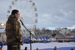 Молодогвардейцы Чувашии развернули самый большой в ПФО флаг России
