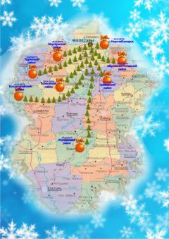 Карта “Новогоднего лабиринта”Жителей и гостей Чувашии приглашают провести каникулы в “Новогоднем лабиринте” новый год 2017 туризм в Чувашии время отдыхать в Чувашии 