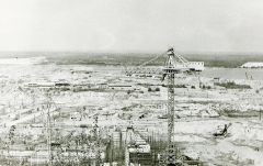 Строительство Чебоксарской ГЭС. 4 сентября 1977 г.Чебоксарская ГЭС  идет в ногу со временем
