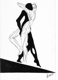 Танго. Рисунок Владимира Лисицына.Почему  исчезает луна? На Парнасе 