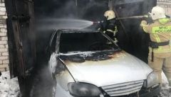 В Новочебоксарске сгорел автомобиль Kia-Spectra 