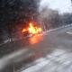 В Чебоксарах на ул. Афанасьева загорелся автобус 