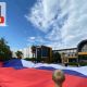 Молодежь Запорожской области развернула шестидесятиметровый флаг России