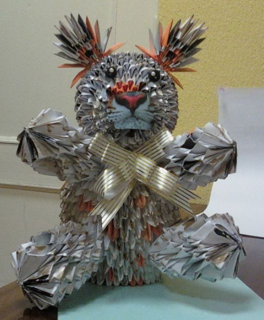 Оригами тигр - символ нового года своими руками