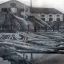 Один из росссийских лесопильных заводов начала XX века. Предприятия строили на реках, чтобы сразу грузить бревна на баржи.