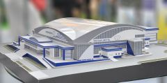 Так на макете выглядит будущий Ледовый дворец в Чебоксарах. Фото Валерия БАКЛАНОВА.На контроле у главы Минспорта  ледовый дворец 
