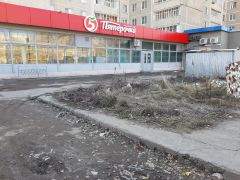 Территория перед домом № 105 по ул. Винокурова выглядит заброшенной. Фото автораПонедельник будет чистым