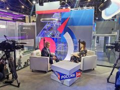 Интервью телеканалу “Россия 24” — это тоже презентация республики на международном уровне.Молодые ветра с Финского залива ПМЭФ-2024 