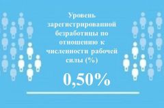 Регистрируемая безработицаУровень регистрируемой безработицы в Чувашии составил 0,5% безработица 