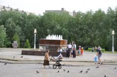 Фонтан на Соборной площадиВ Новочебоксарске запущен фонтан фонтан 