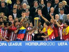 Первым победителем Лиги Европы стал мадридский "Атлетико" Спорт футбол 