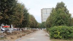 В Новочебоксарске началось благоустройство улицы Винокурова благоустройство улица Винокурова Новочебоксарск 